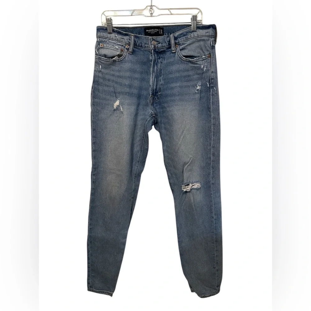 Abercrombie & Fitch Vintage Stretch 90’s Slim Fit Light Wash‎ Denim Men’s 33X34